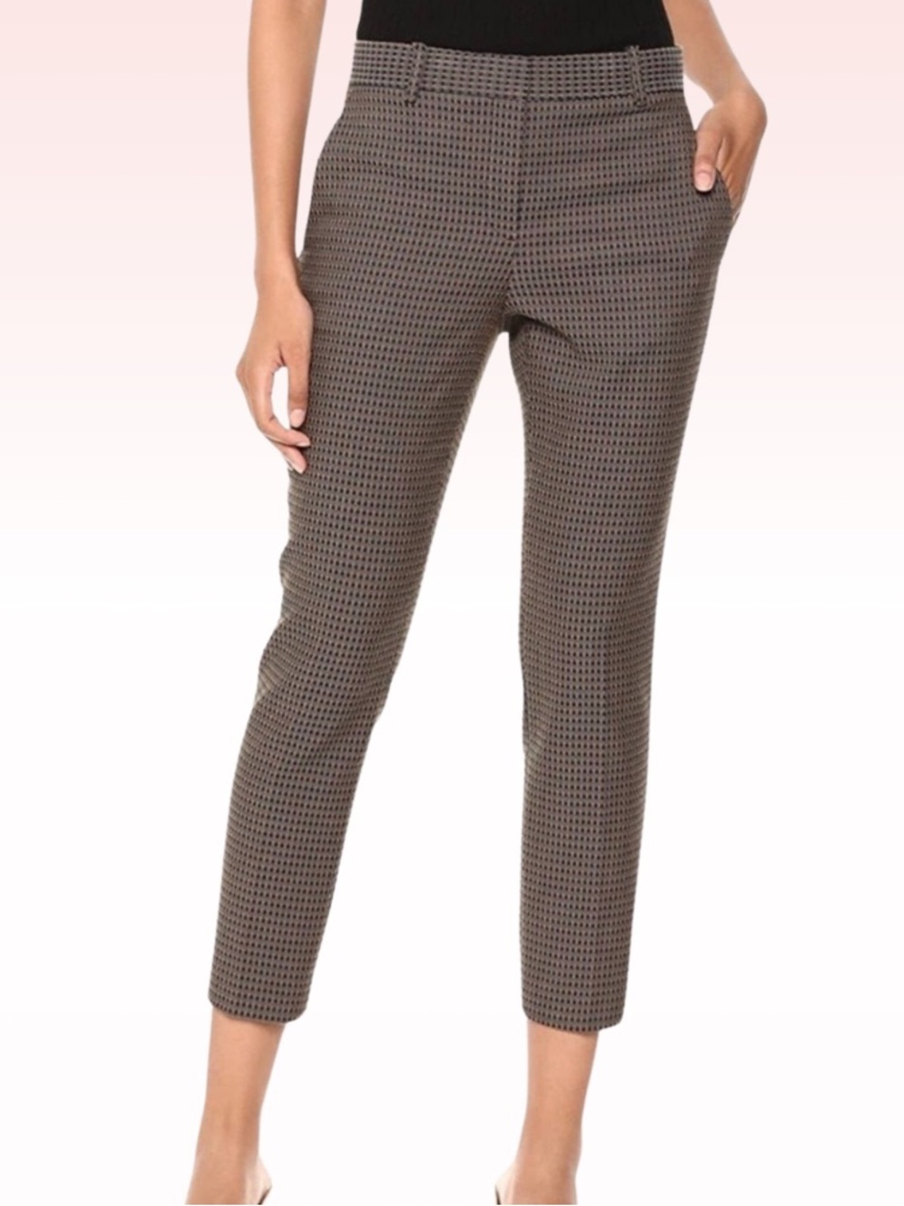 THEORY dot jacquard trouser pants (Sz 4)